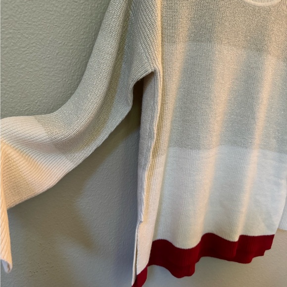 Michael Stars Shiny Striped Crew neck Sweater Size XS - Picture 2 of 11